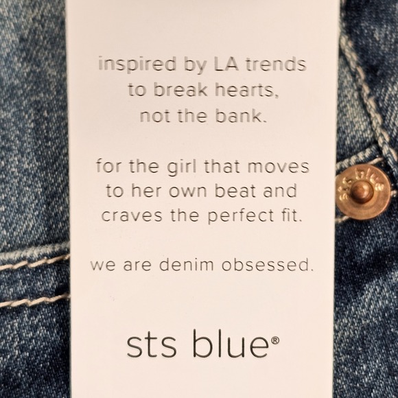 STS Blue Jean Womens 29 Blue Christy Tapered Crop High Rise Distressed EC3118JA1 - Picture 5 of 16